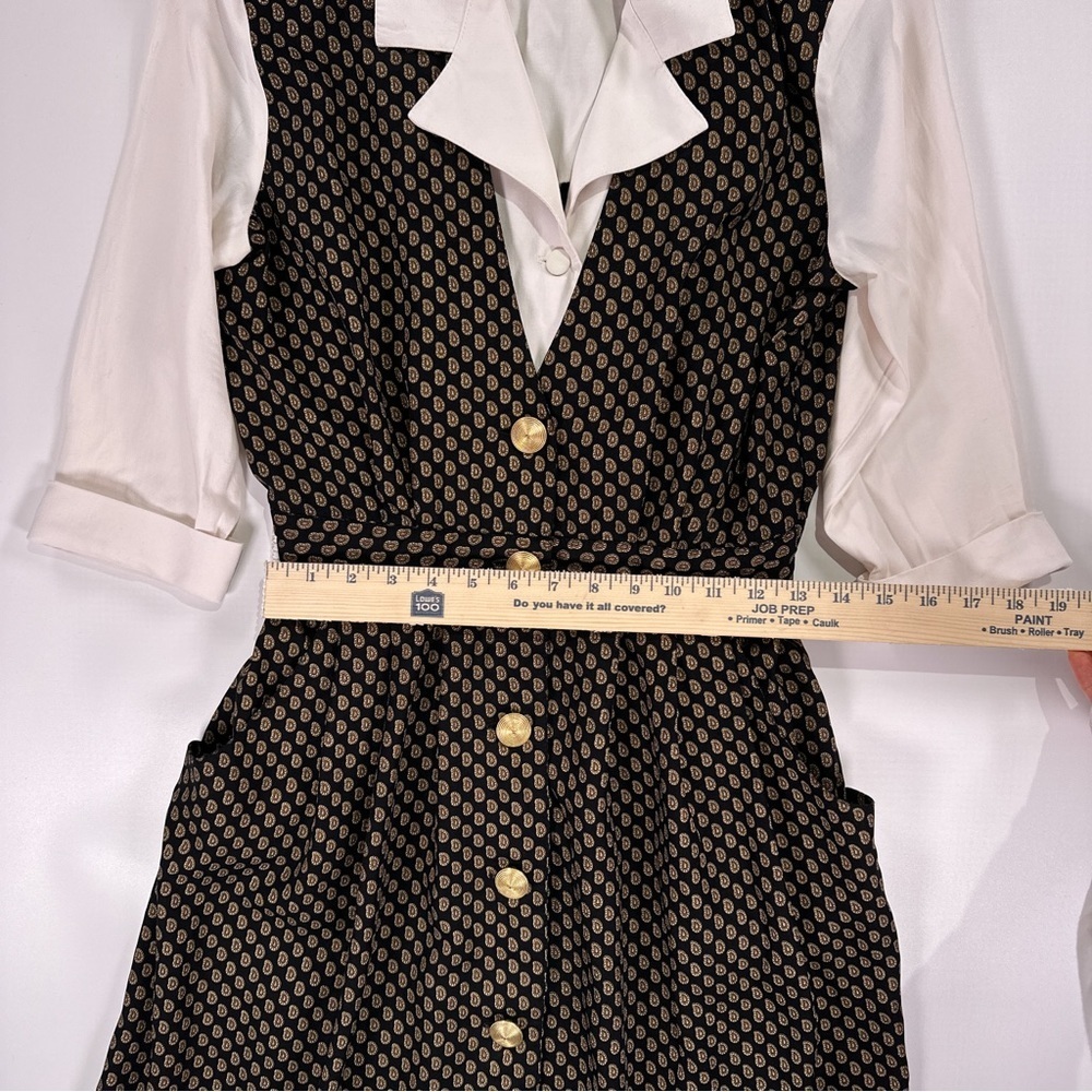 R J Stevens Women’s Shirtwaist Dress Made In USA Button Front 10P - Picture 10 of 13